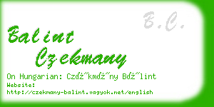 balint czekmany business card
